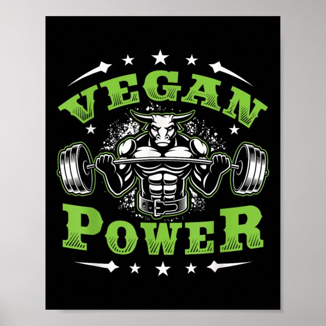 Affiche Vegan Fitness Workout I'm Vegan Wer  (Devant)
