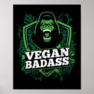 Affiche Vegan Mal Fitness Gorilla Bodybuilding Beast