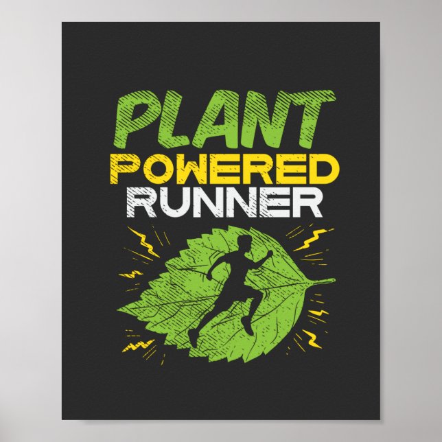 Affiche Vegan - Plante Powered Runner (Devant)