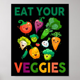 Affiche Vegan Shirt Kids Toddler Garçons Mangez Votre Veg 