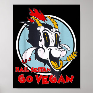Affiche Véganisme humour blé gluten grêle seitan deviens v