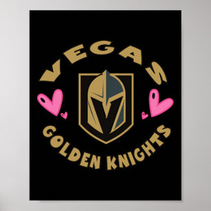 Affiche Vegas Golden Knights Valentine Hearts officielleme