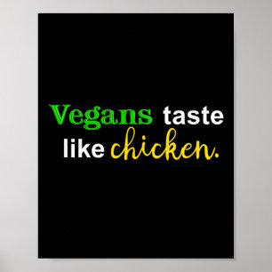 Affiche Vegas Goût Comme Poulet Drôle Viande Grillin