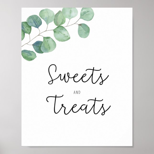 Affiche Végétal - fête prénatale pour bébé avec douceurs e (Devant)