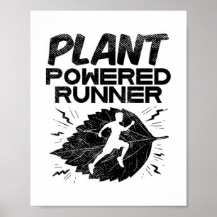 Affiche Végétalien - Coureur Propulsé par les Plantes