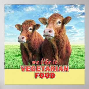 Affiche VEGETARIAN FOOD we like it