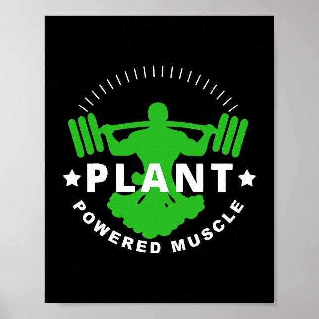 Affiche Vegetarian Plante Broccoli Bodybuilding Ascenseur (Devant)