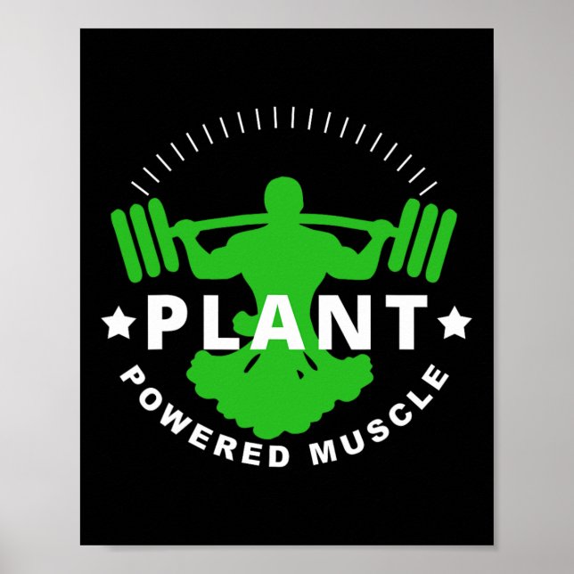Affiche Vegetarian Plante Broccoli Bodybuilding Ascenseur (Devant)