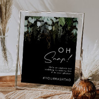 Végétation et Feuille d'Or | Noir Oh Snap Hashtag