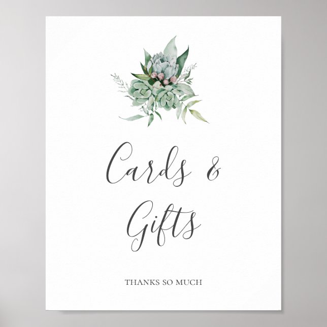 Affiche Végétation Luxuriante | Panneau Cartes et Cadeaux (Devant)