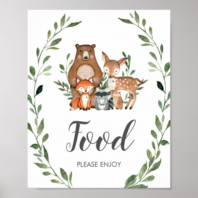 Affiche Végétation rustique Bois Animaux Alimentation (Devant)