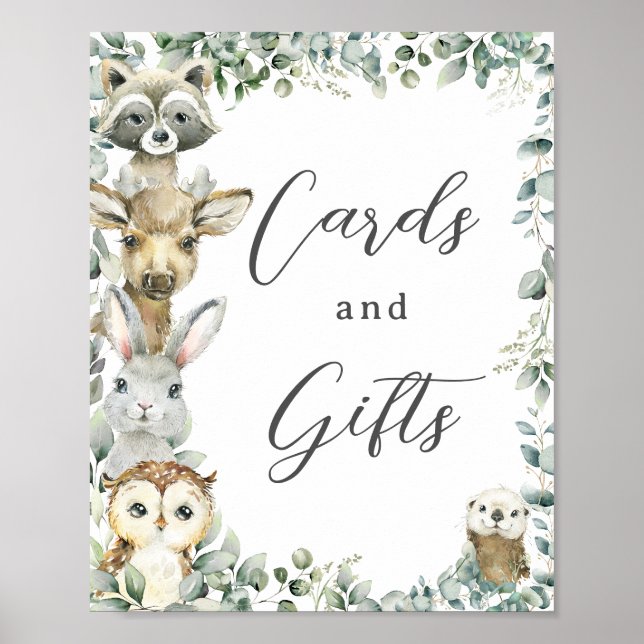Affiche Végétation rustique Bois Animaux Cartes et Cadeaux (Devant)