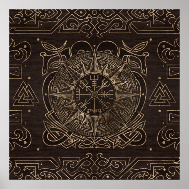 Affiche Vegvisir - Viking Compass Ornament (Devant)