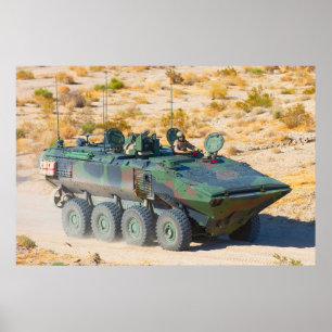 AFFICHE VÉHICULE DE COMBAT AMPHIBIEUX ACV-30