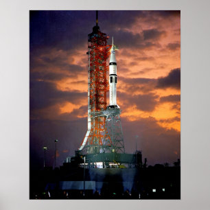 Affiche Véhicule de lancement Apollo Soyuz de la NASA au l