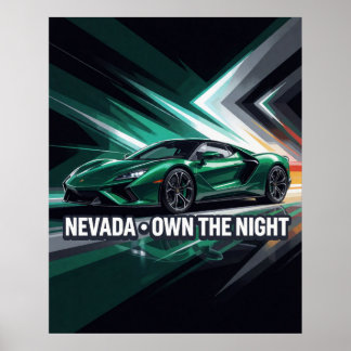 Affiche Véhicule de performance audacieux Own The Night