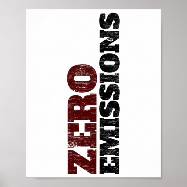 Affiche Véhicule électrique zéro émissions Ev Conducteur d (Devant)