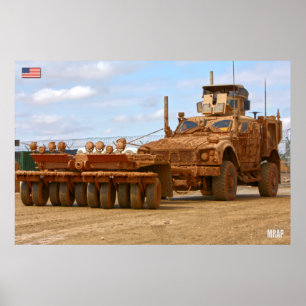 AFFICHE VÉHICULE PROTÉGÉ À L'AMBUSH RÉSISTANT AUX MINES