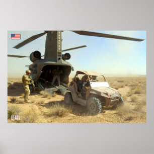 AFFICHE VÉHICULES D'OPÉRATIONS SPÉCIALES DES ÉTATS-UNIS -