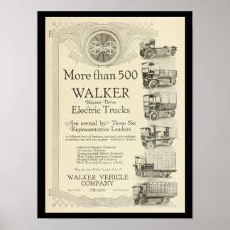 Affiche Véhicules électriques Automobiles Vintage Imprimer