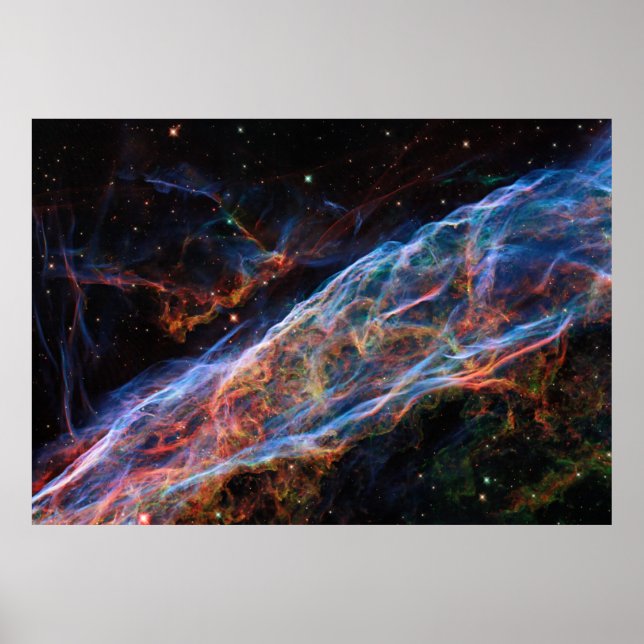Affiche Veil Nebula Supernova Reste Télescope Hubble (Devant)