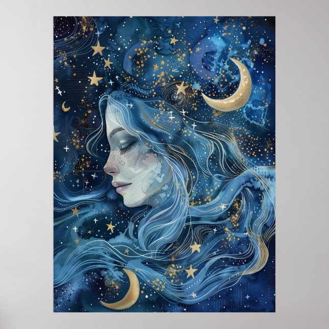 Affiche Veil of Luna – Ethereal Goddess  (Devant)