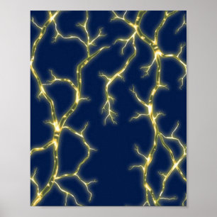 Affiche Veines d'énergie en plasma électrique : Golden Bra
