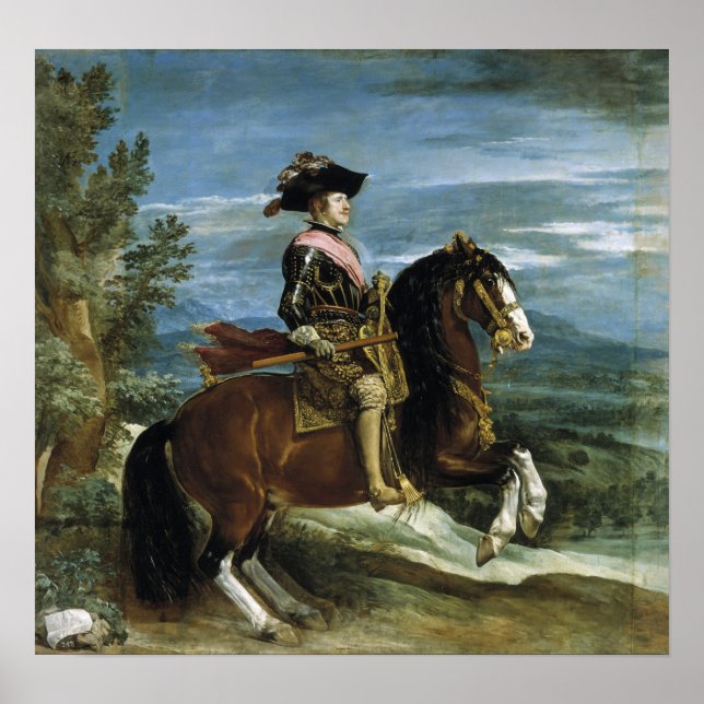 Affiche Vélasquez - Philippe IV à cheval 1631 (Devant)