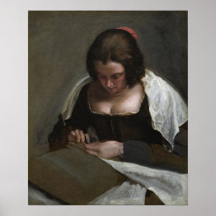 Affiche Velázquez - La femme-Needlewoman 1640