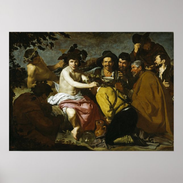 Affiche Velázquez - Le Triomphe De Bacchus 1628 (Devant)