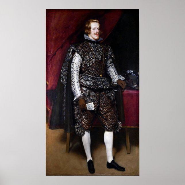 Affiche Velázquez - Philippe IV D'Espagne En Brown Et Arge (Devant)