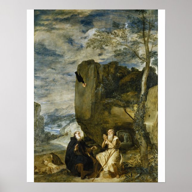 Affiche Velázquez - Saint Antoine premier ermite Paul de T (Devant)