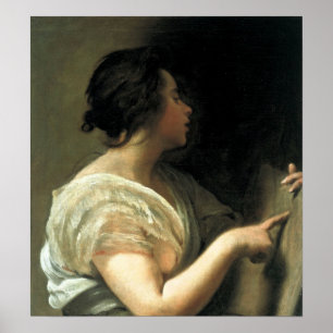 Affiche Velázquez - Une femme déguisée en Sibylle 1648