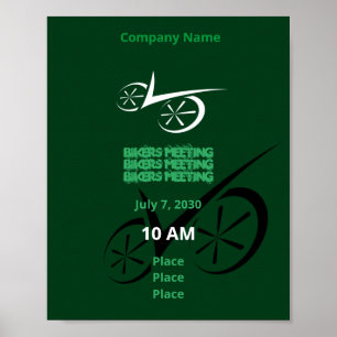 Affiche Vélo à définition verte