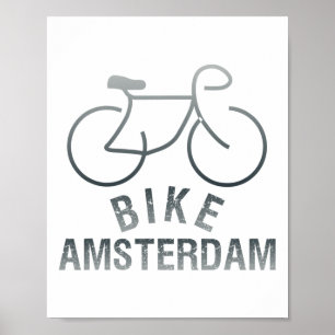 Affiche Vélo Amsterdam Pays-Bas Graphique _1 