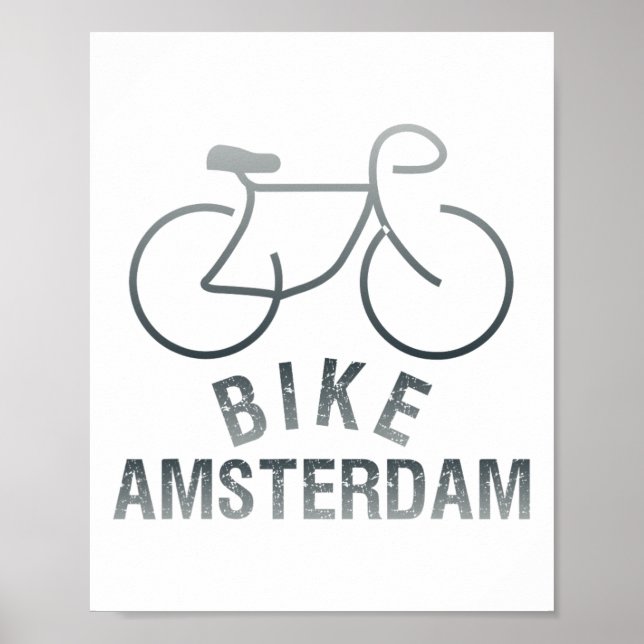 Affiche Vélo Amsterdam Pays-Bas Graphique _1  (Devant)