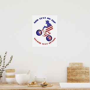 Affiche Vélo BMX Patriotique USA