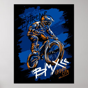Affiche Vélo BMX streetwear graffiti urbain
