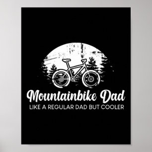 Affiche Vélo Cycliste Drôle Mtb VTT Papa