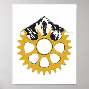 Affiche Vélo de descente VTT Mtb Vélo de montagne Super po