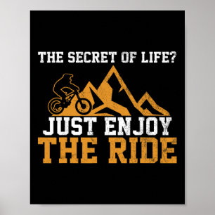 Affiche Vélo de Montagne - Cadeau de Cycliste de Vtt Downh