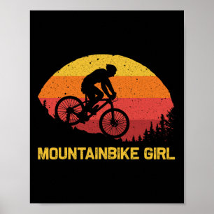 Affiche Vélo de montagne cool pour filles enfants cycliste