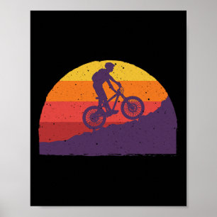 Affiche Vélo de montagne cool pour hommes femmes cyclisme