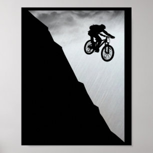 Affiche Vélo de Montagne Descente Vintage Mtb VTT Descente