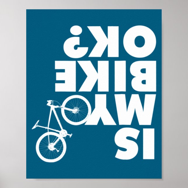 Affiche Vélo de montagne drôle  (Devant)