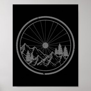 Affiche Vélo de Montagne Mtb Cyclisme VTT Cycliste Vêtemen