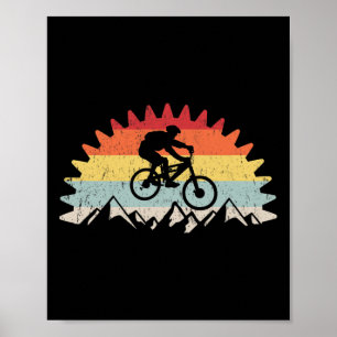 Affiche Vélo de Montagne Mtb Descente Vintage Mountainbike