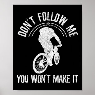 Affiche Vélo de Montagne - Mtb Downhill Drôle de Cycliste