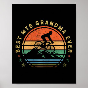 Affiche Vélo de montagne pour femmes Rétro Vintage - Mtb B