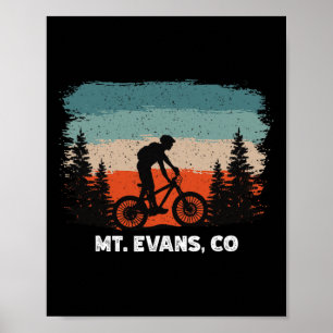 Affiche Vélo de Montagne Rétro Coucher de Soleil Vintage M